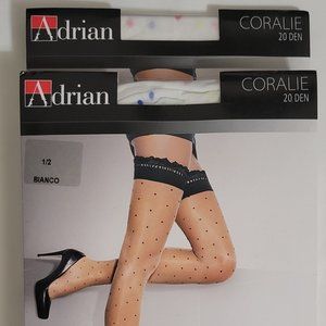 2 pr. Rainbow Confetti Pindot Thigh Highs Sz Small